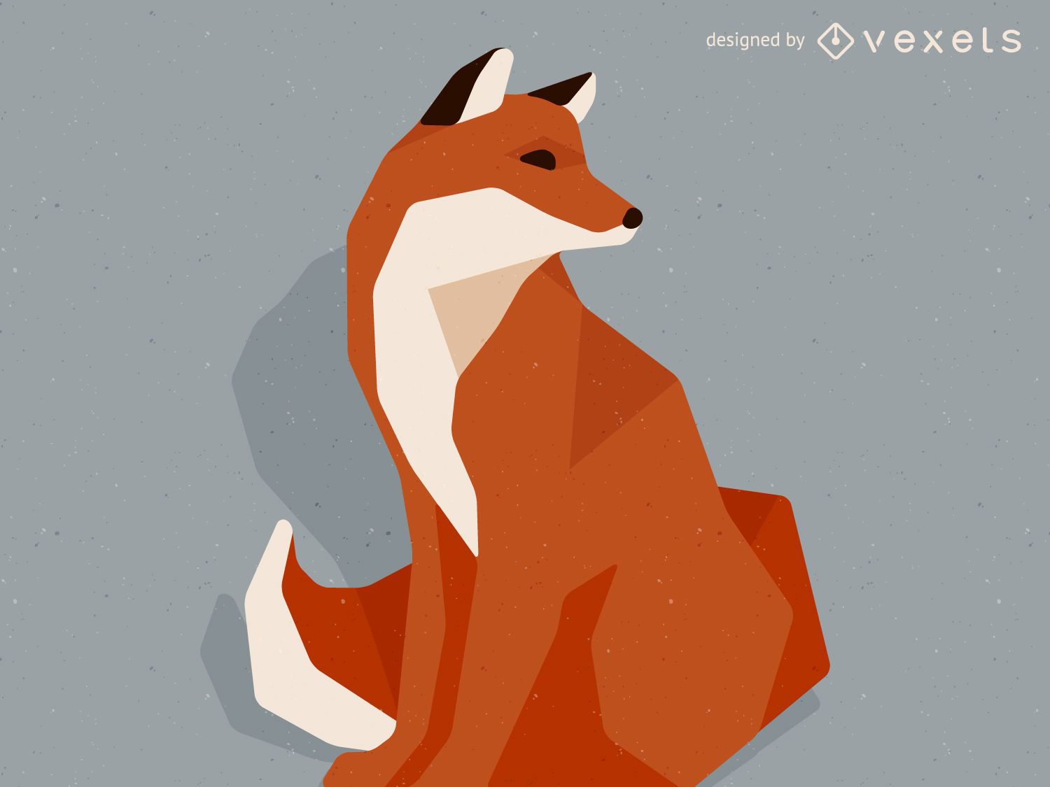Ilustração Low Poly Fox