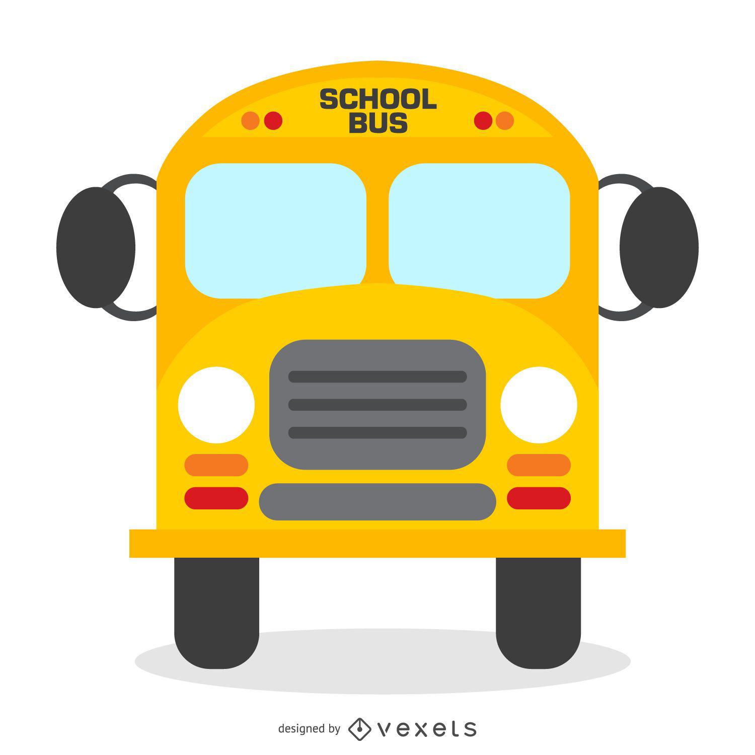 Isolated school bus illustration