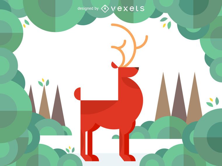 Geometric deer illustration Geometric deer illustration