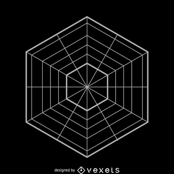Parallel hexagon illustration Parallel hexagon illustration
