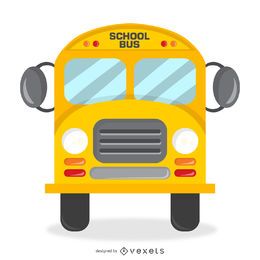 Projeto de ônibus escolar isolado com detalhes