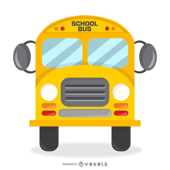 Isolated school bus design with details Isolated school bus design with details
