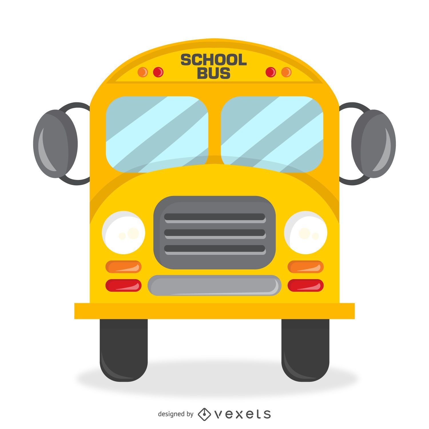 Isoliertes Schulbusdesign mit Details
