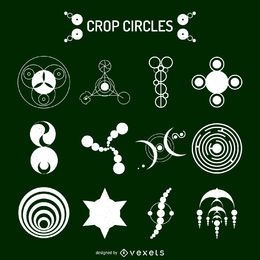Colección de círculos de cultivos