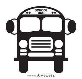 Ícone de ônibus escolar isolado
