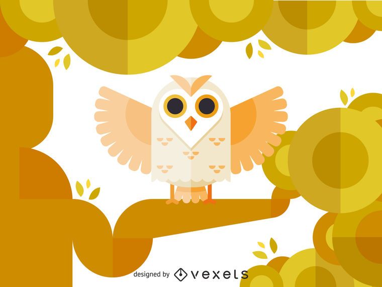 Geometric polygonal owl illustration Geometric polygonal owl illustration