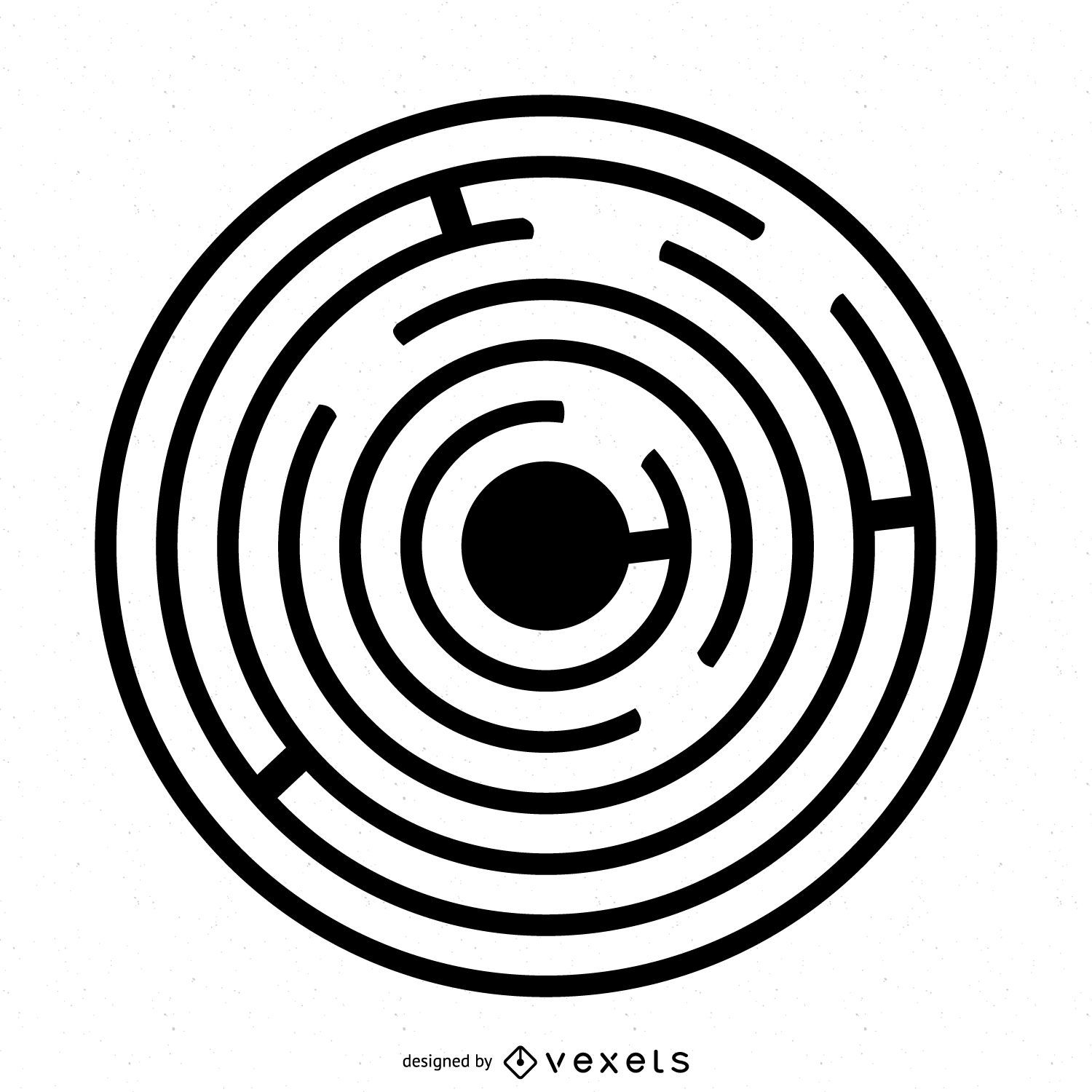 Labyrinth-Erntekreis-Illustration