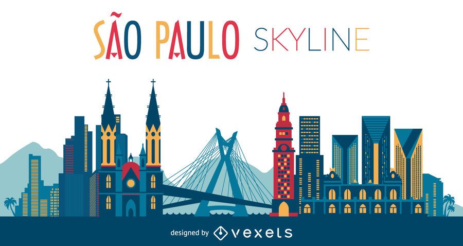 Sao Paulo skyline illustration Sao Paulo skyline illustration