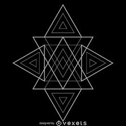 Viele Dreiecke heilige Geometrie Design