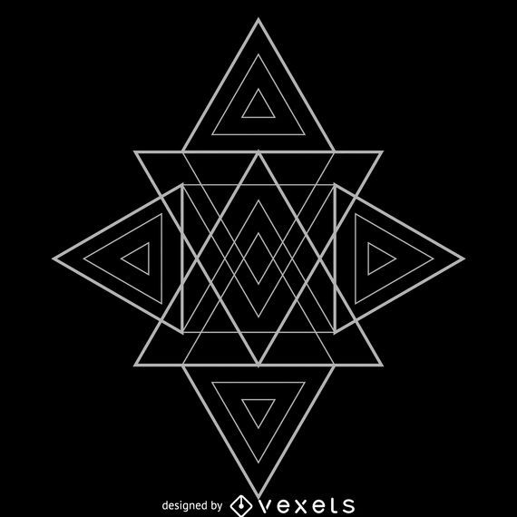 Download Many Triangles Sacred Geometry Design - Vector Download