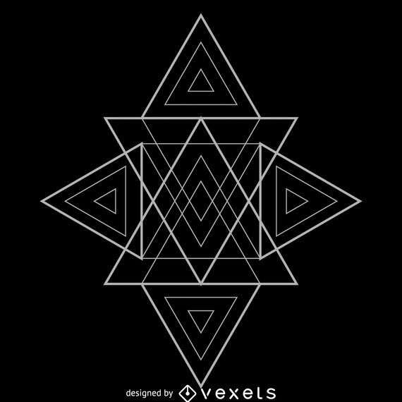 Download Many Triangles Sacred Geometry Design - Vector Download