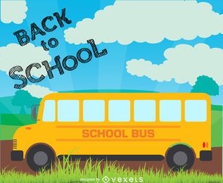 Back to school bus illustration