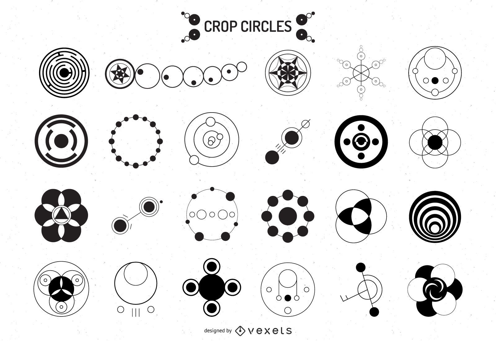 Crop Circle Silhouette Design Collection