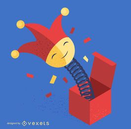 Ilustração de Jack in a box joker