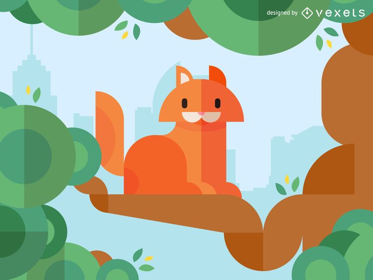 Geometric cat illustration Geometric cat illustration