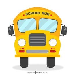 Isolated retro school bus illustration