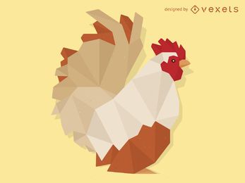 Ilustração de galo de poliéster baixo