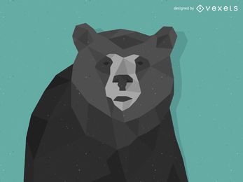 Design de urso baixo poli