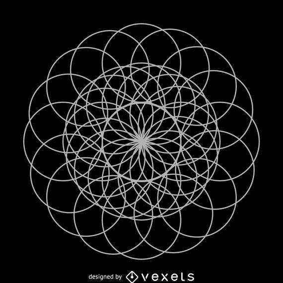 Flower Sacred Geometry Line Art Vector Download