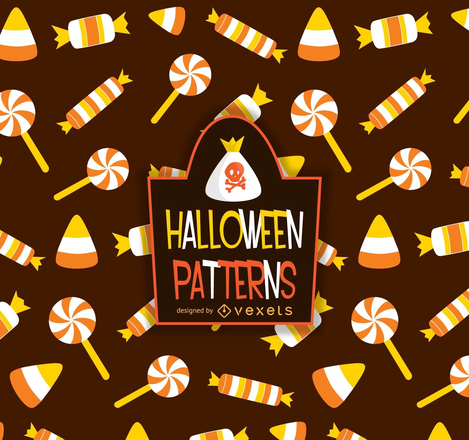 Halloween Süßigkeiten Muster