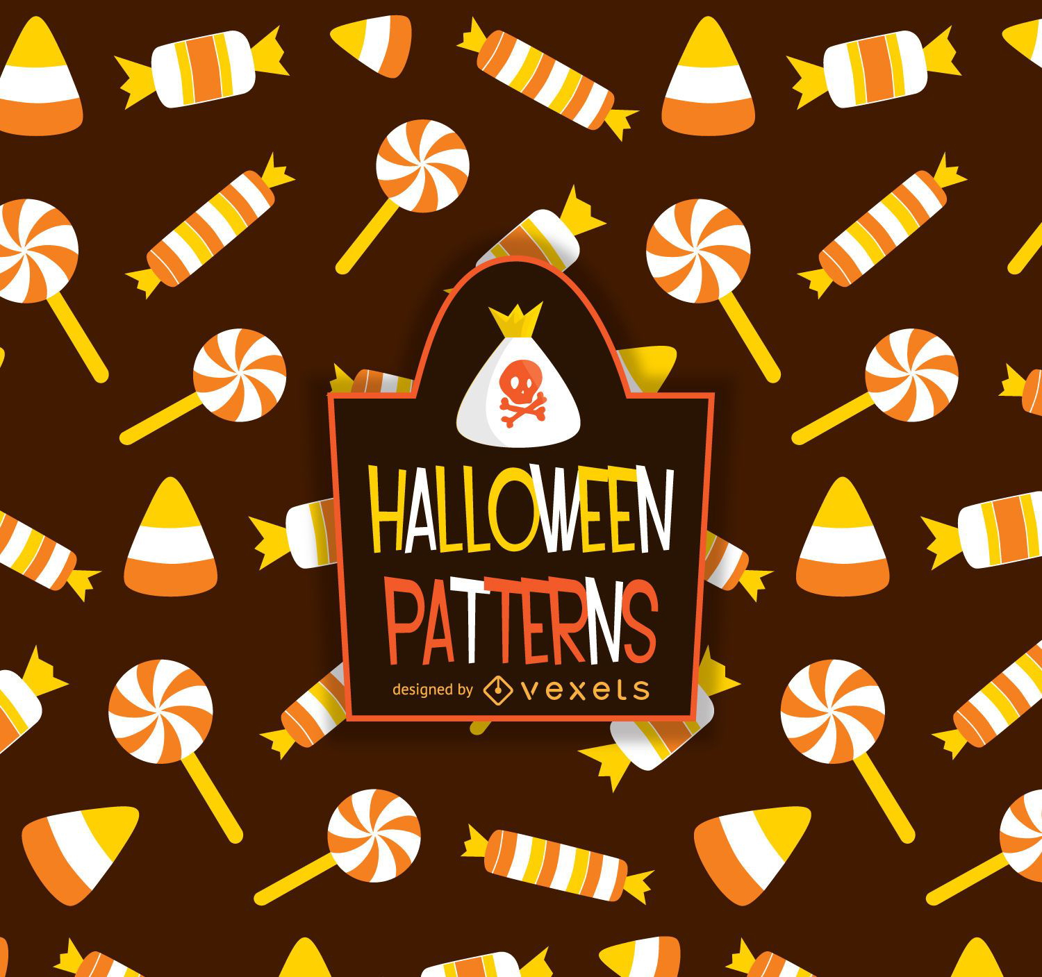 Padrão de doces de Halloween