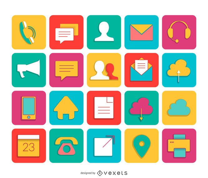 Rounded square contact icon Rounded square contact icon