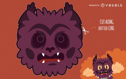 Werwolf Halloween Kostümmaske