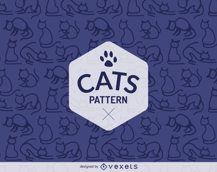 Gato simples contornos padrão Gato simples contornos padrão