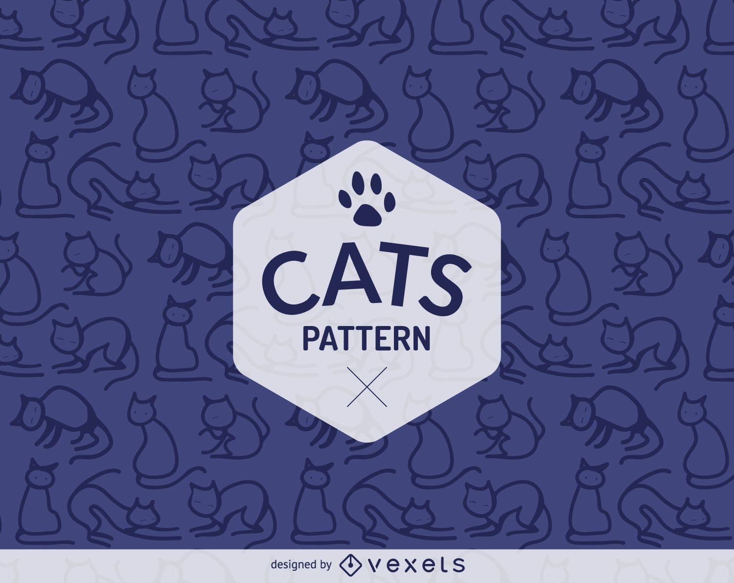 Simple cat outlines pattern