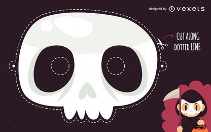 Halloween skull mask costume