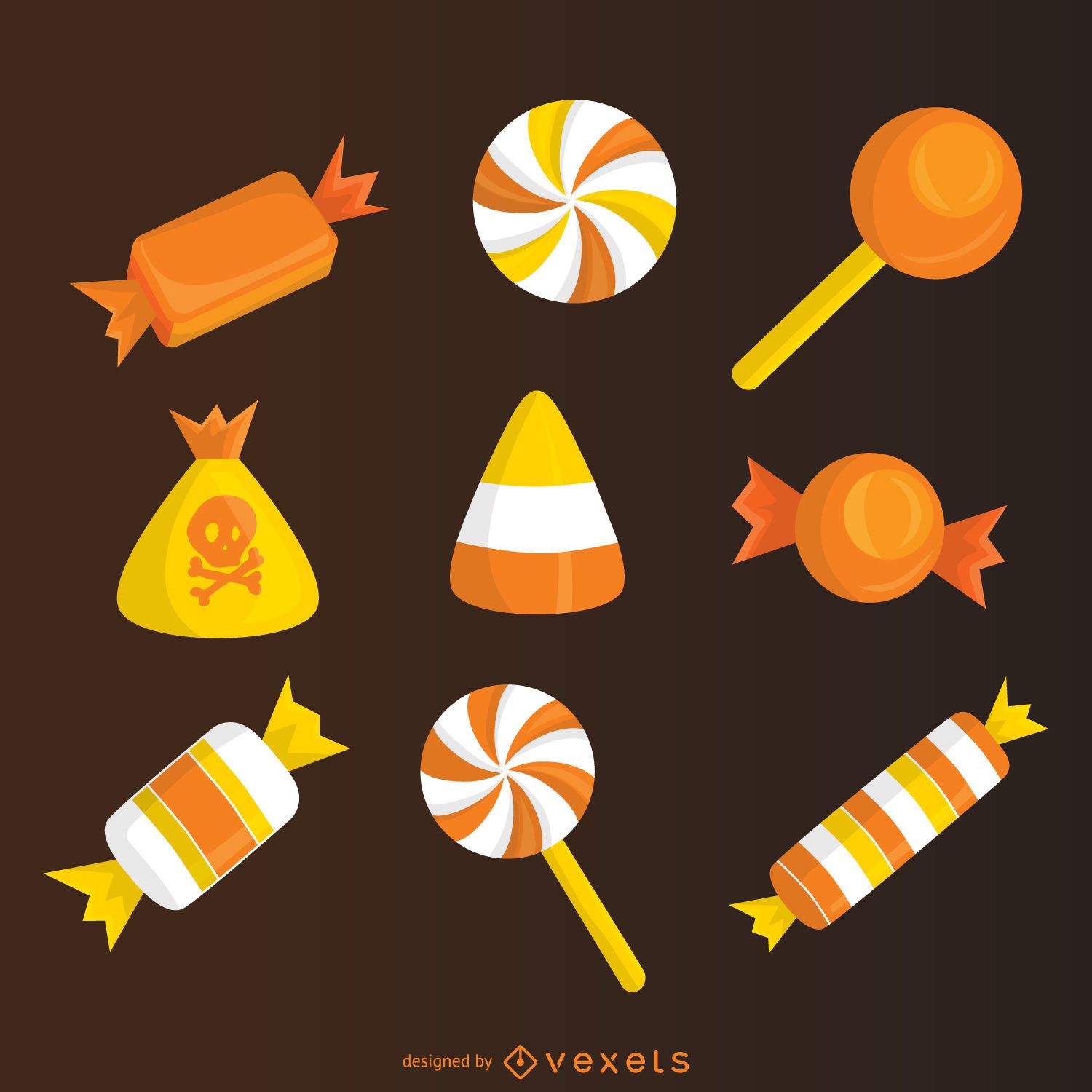 Download Halloween Candy Corn Elements - Vector Download