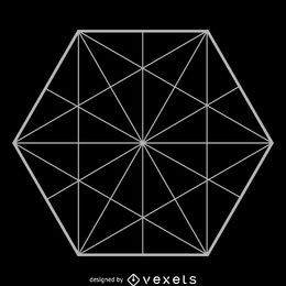 Geometría sagrada hexagonal minimalista