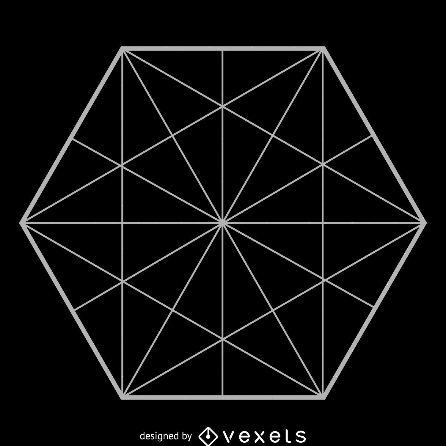 Geometría sagrada hexagonal minimalista