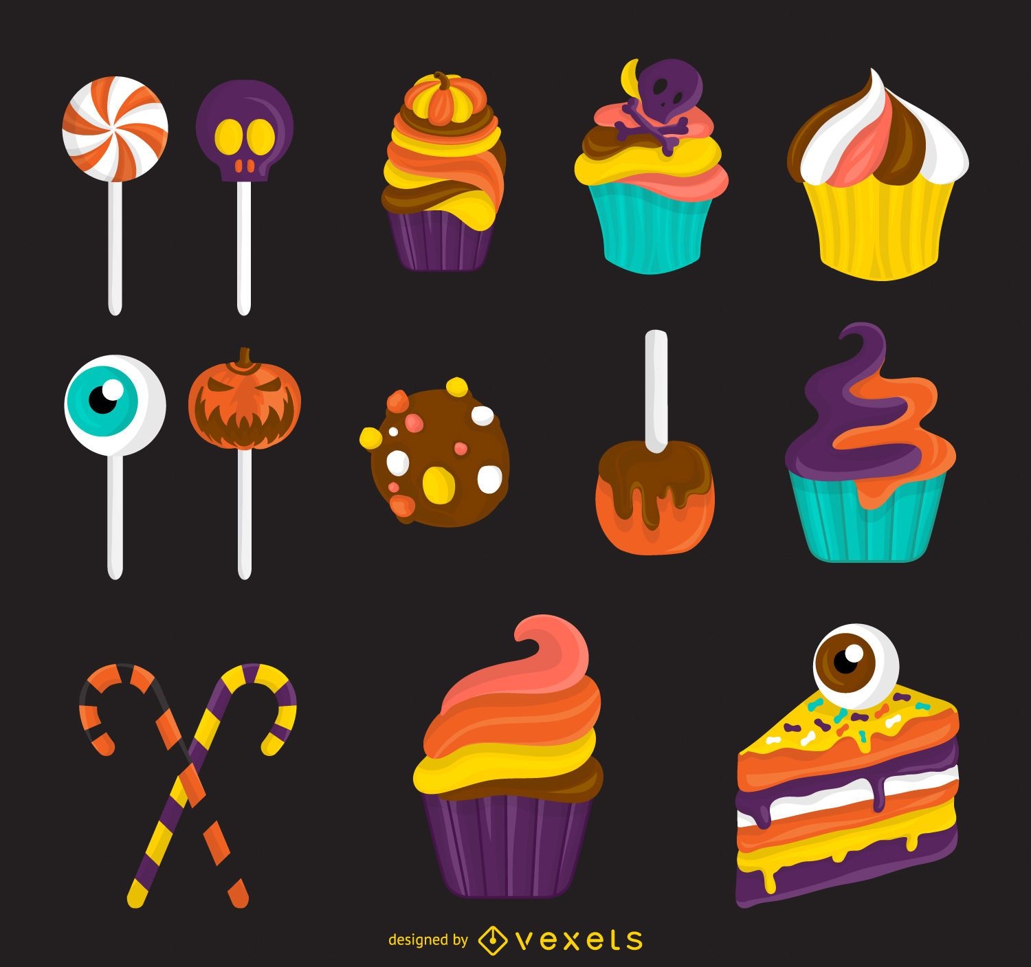 Halloween Süßigkeiten behandelt Illustration