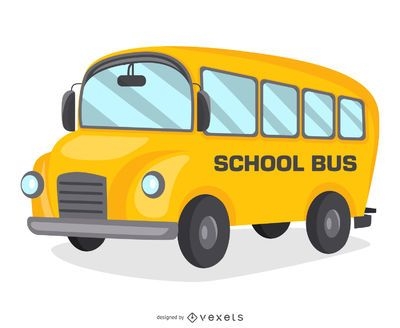 School Bus Cartoon Design Vector Download