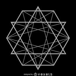 Hexagon lines sacred geometry