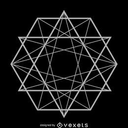 Sechseck Linien heilige Geometrie