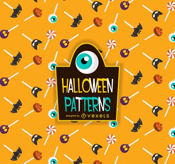 Halloween Süßigkeiten Lutscher Muster Halloween Süßigkeiten Lutscher Muster