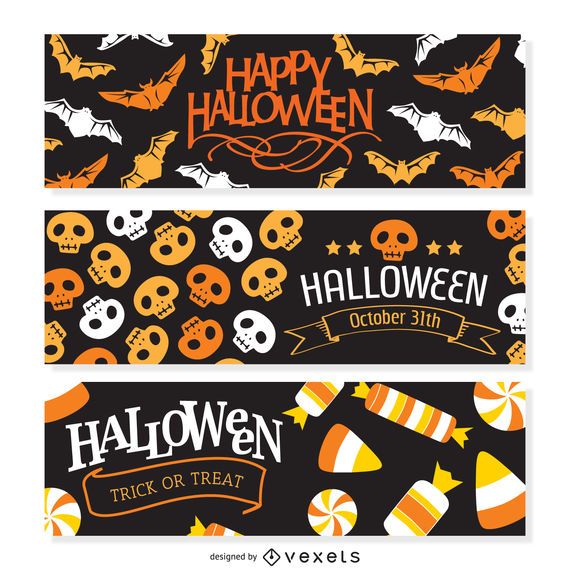 2 banner de fiesta de halloween 2 banner de fiesta de halloween