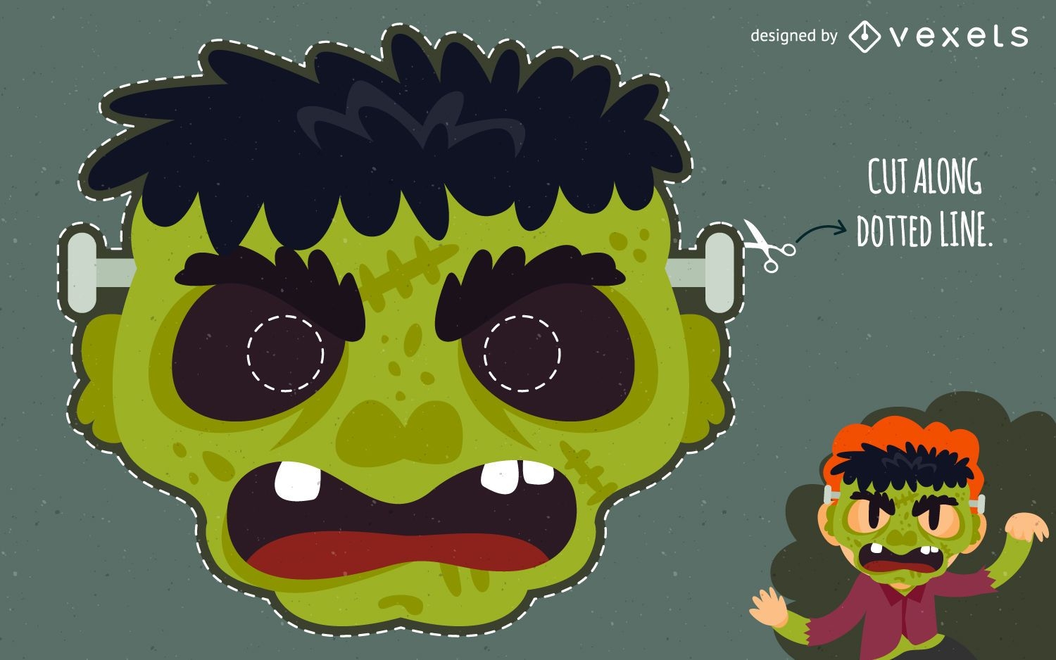 Halloween Frankenstein's monster mask