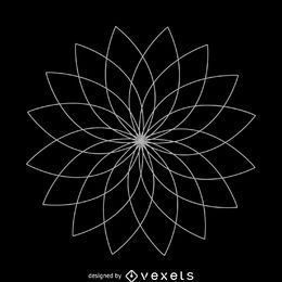 Desenho de geometria sagrada da flor de lótus