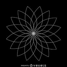 Heilige Geometrieentwurf der Lotusblume