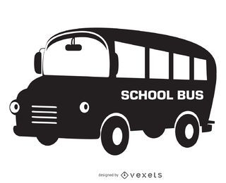 Isolated school bus silhouette design