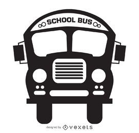 Isolated school bus silhouette drawing