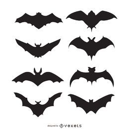 Fledermaus Silhouetten gesetzt