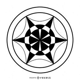 Desenho abstrato de círculo de colheita de roda