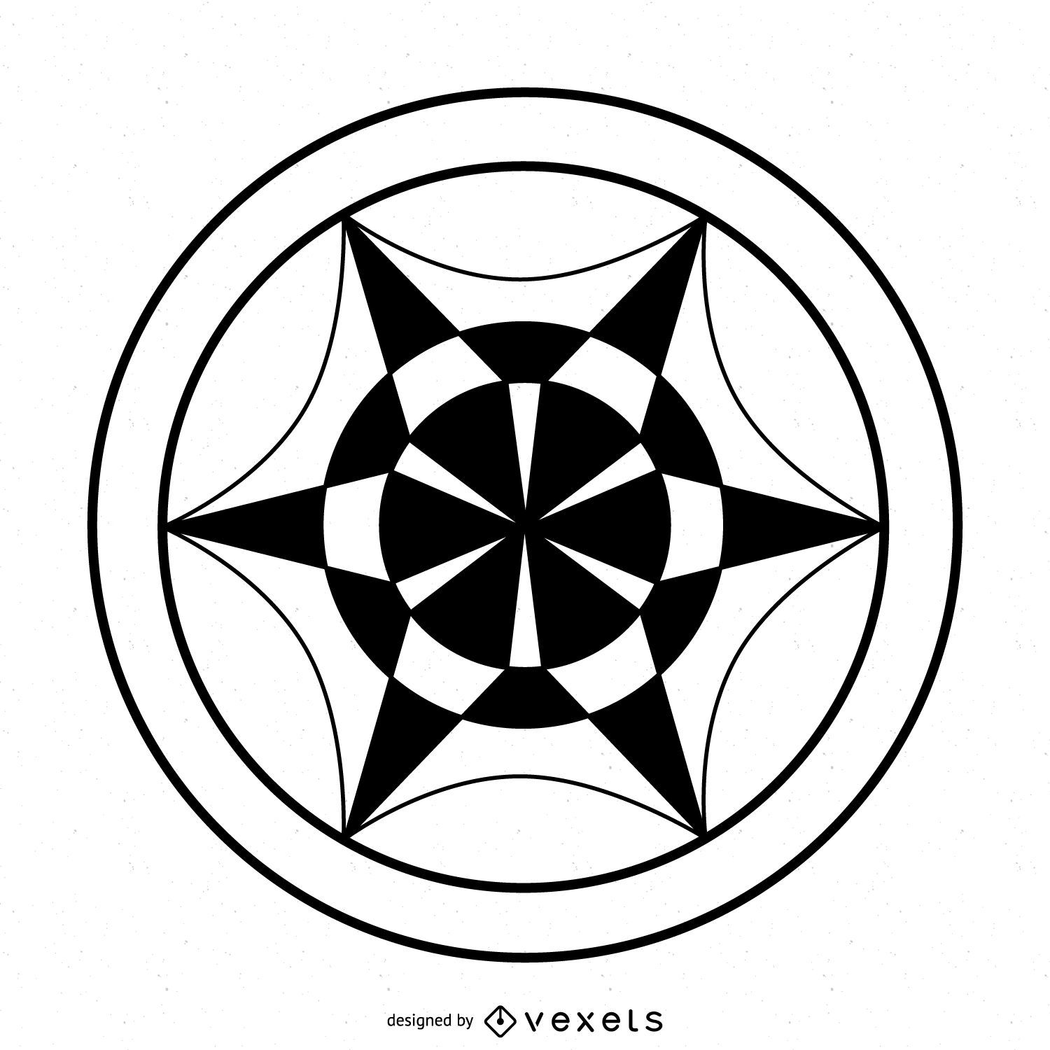 Diseño de círculo de cultivo de rueda abstracta