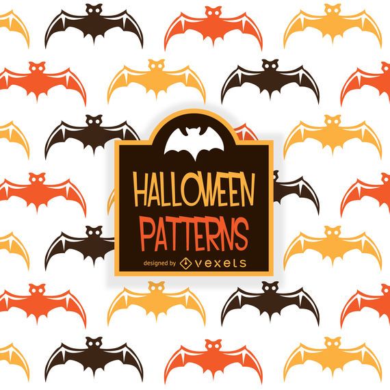 Illustrated Halloween bat pattern Illustrated Halloween bat pattern