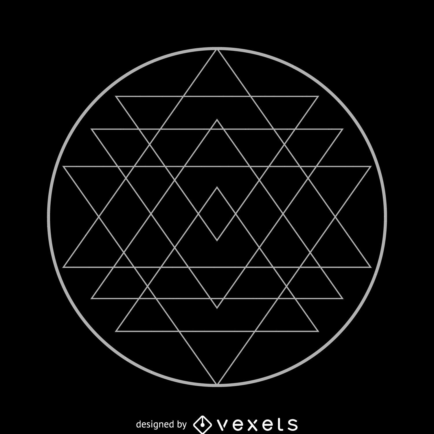 Download Sri Yantra Sacred Geometry Design - Vector Download