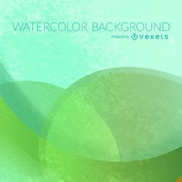 Green circles watercolor backdrop